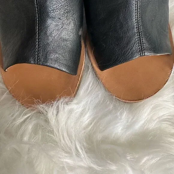 Charming Charlies black peep toe wedge cork heel - Picture 7 of 9